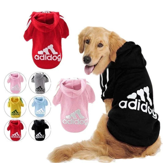 Roupa Esportiva Adidog para Cachorro com Capuz