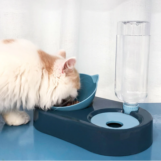 Comedouro e bebedouro ergonômico para gatos CatFeed CO - 04
