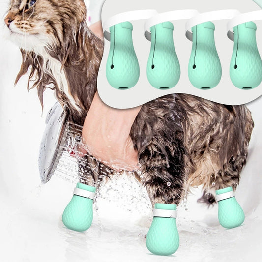 Botinhas Anti-arranhões Para Gatos ProtetBot Azul - 4 Unidades / Unico S - Bota arranhões - 01