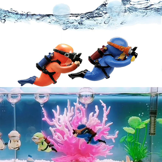 Boneco Flutuante Mergulhador para Aquário A - Mergulhador aquario - 01