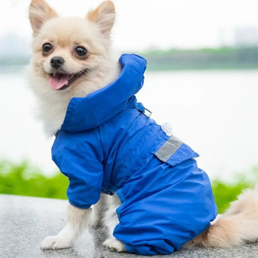 Capa de chuva para cachorro ajustável ProShield Azul / PP AC - 05