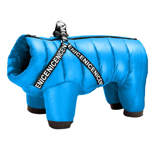 Casaco Puffer Quente para Cachorro Azul / PP R - Roupas - 21