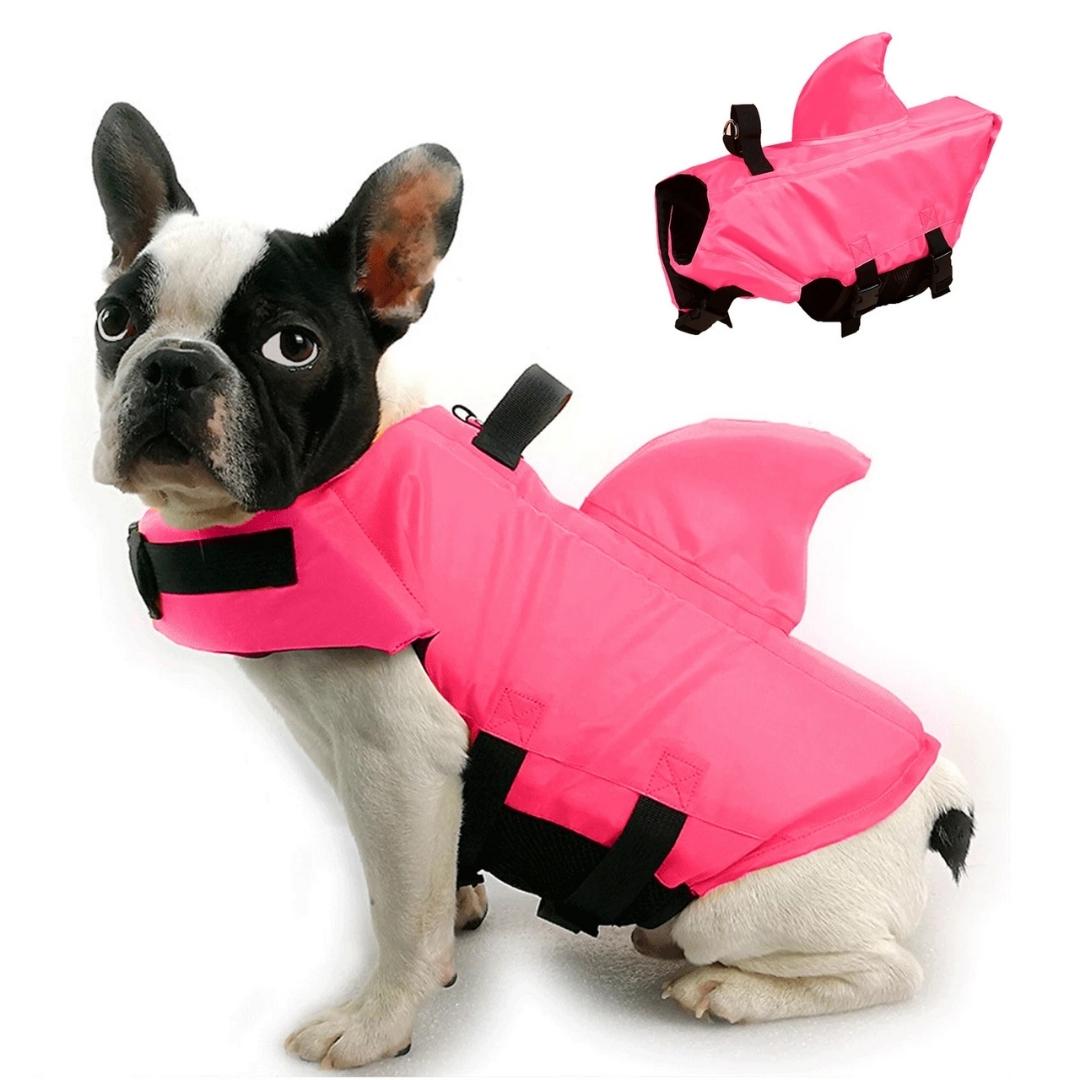 Colete Aquático Tubarão para Cães Rosa / PP SC - 06