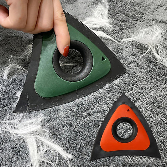 Escova Triangular para Remover Pelos de Pet Laranja A - Removedor de pelos - 01