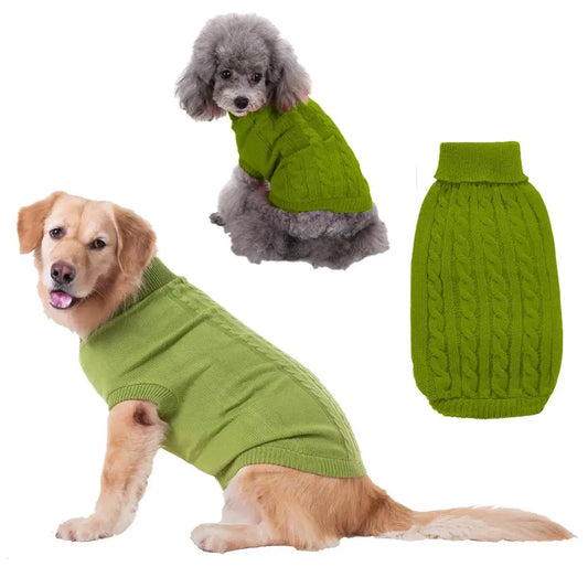 Roupa de Inverno para Cachorro com Estilo Clássico e Gola Alta