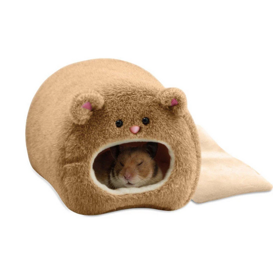 Casinha de pelúcia para pequenos roedores CozyHome Marrom / 11x9x11cm CP - 01