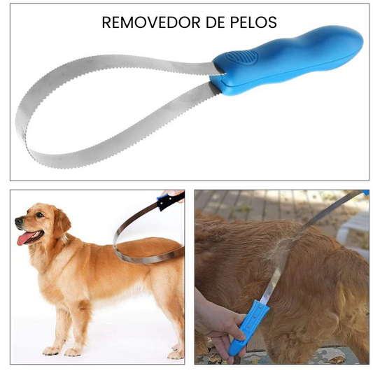 Removedor de Pelos Soltos para Cães com Lâmina Dupla Face