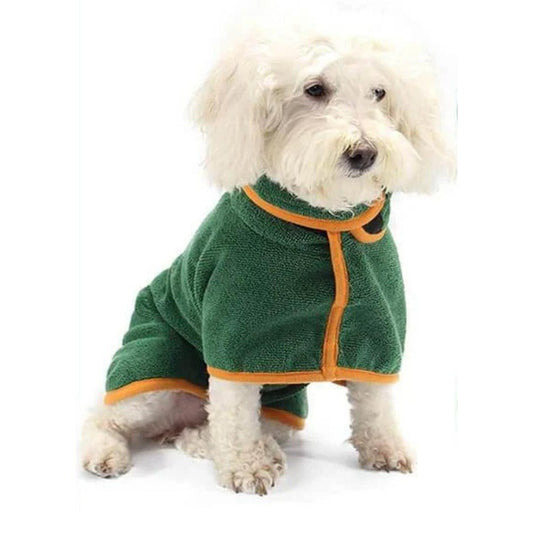 Roupão de banho para secar cachorro PawDry Verde / PP A - Roupao - 01