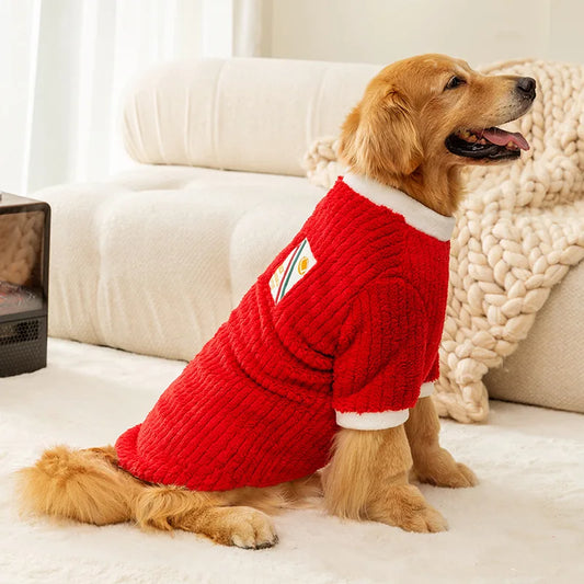 Roupa de Inverno em Malha Aconchegante para Cães de Grande Porte