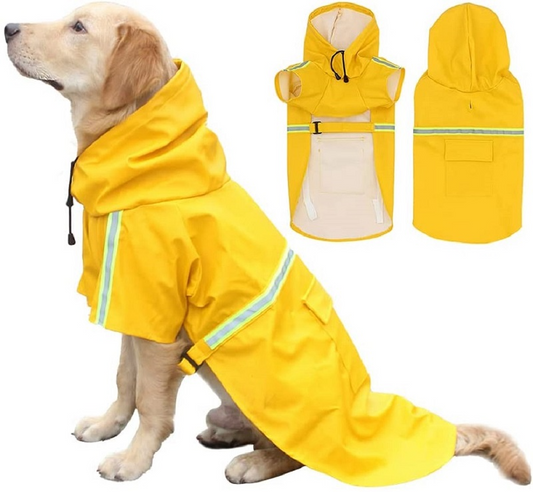 Capa de chuva para cachorros com faixa refletiva DryPet CC - 02