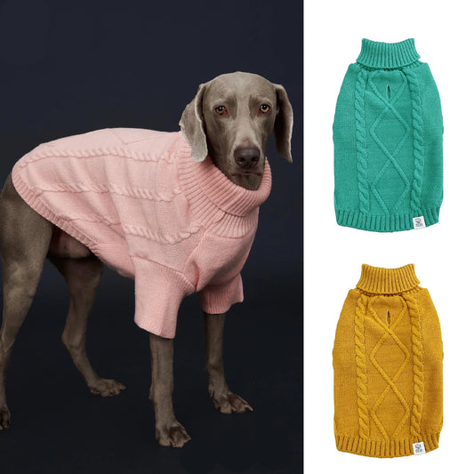 Roupa Quentinha para Cães Grandes com Tecido Canelado