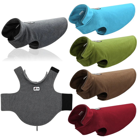 Colete Para Cachorro Em Fleece Térmico Com Fecho De Velcro