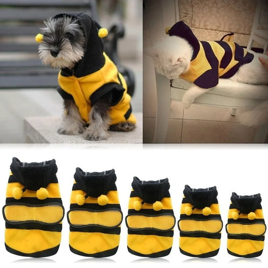Roupa Pet Estilo Abelhinha Em Pelúcia Macia
