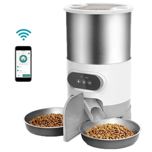 Alimentador de Cronometragem para Gatos - Gatic 3L - WiFi - 2 Tigela C - comedouro - 02