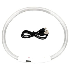 Colar de led luminoso para cachorro e gato Branco / P(35CM) S - colar - 01