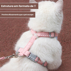 Peitoral e Guia Para Gatos Luna LN450 C - COLEIRA - LNR23
