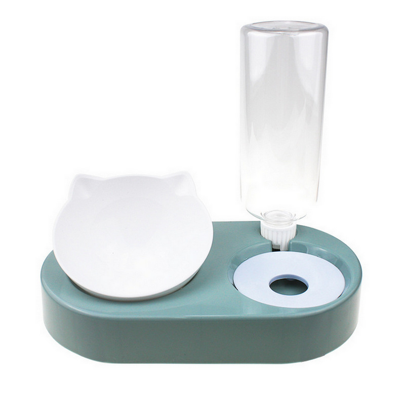 Comedouro e bebedouro ergonômico para gatos CatFeed Verde CO - 04