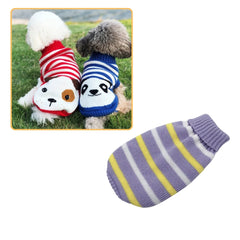 Roupa de Tricô Para Cães Pequenos Yorkie Cinza Listrada / PP R - Roupas - 12