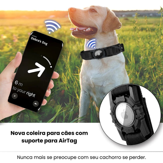 Coleira AirTag para Cachorro com Alça Luna LN589 C - Airtag - 01