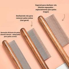 Pente de Pino Para Pet - FurEase A - Pente escova - 01