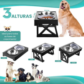 Tigelas Elevadas Ajustáveis para Cães Luna LN789