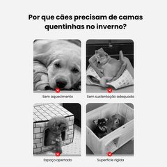 Caminha com Encosto e Zíper Lavável Ideal para Cães de Médio Porte