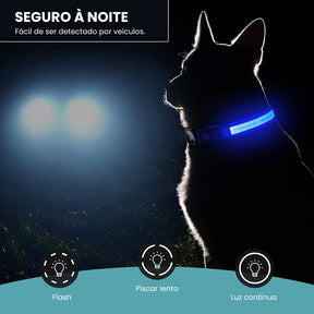 Coleira LED com Suporte para AirTag Luna LN521