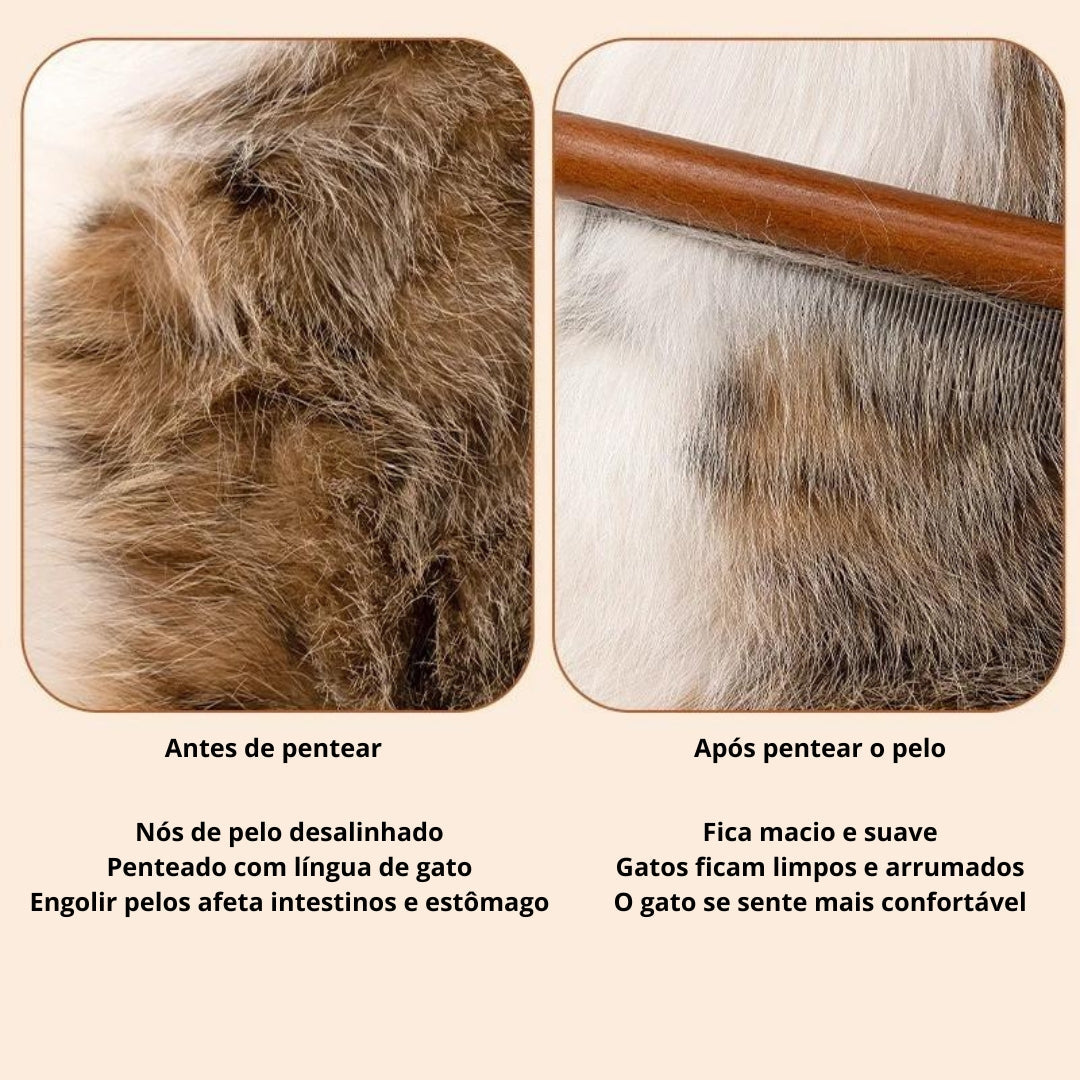 Pente de Pino Para Pet - FurEase A - Pente escova - 01