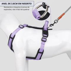 Peitoral de Nylon Reflexivo Para Cachorro C - PEITORAL - 07