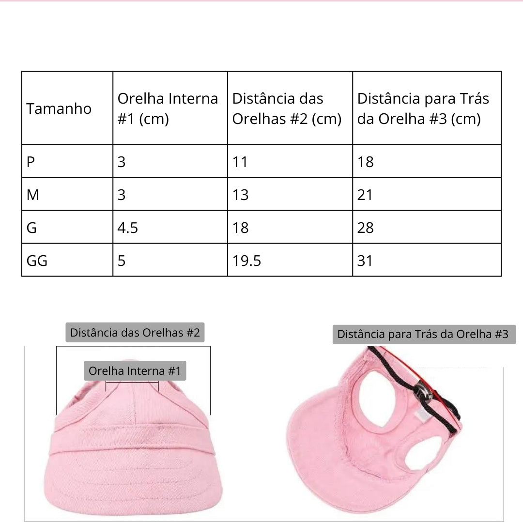 Boné Beisebol Para Animais de Estimação