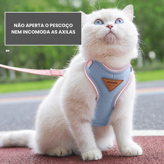 Peitoral e Guia Para Gatos Luna LN450 C - COLEIRA - LNR23