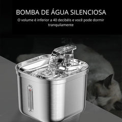 Fonte Para Gatos Em Aço Com Filtro - Hasso C - BEBEDOURO AUTO - 01