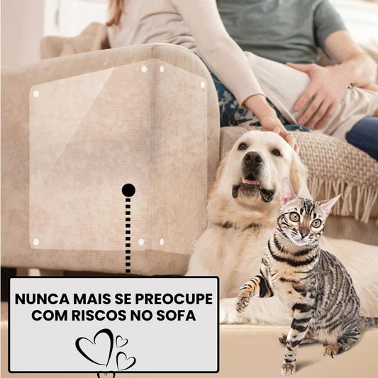 Protetor de Sofá Transparente Anti Arranhões para Gatos Meow AP - 01