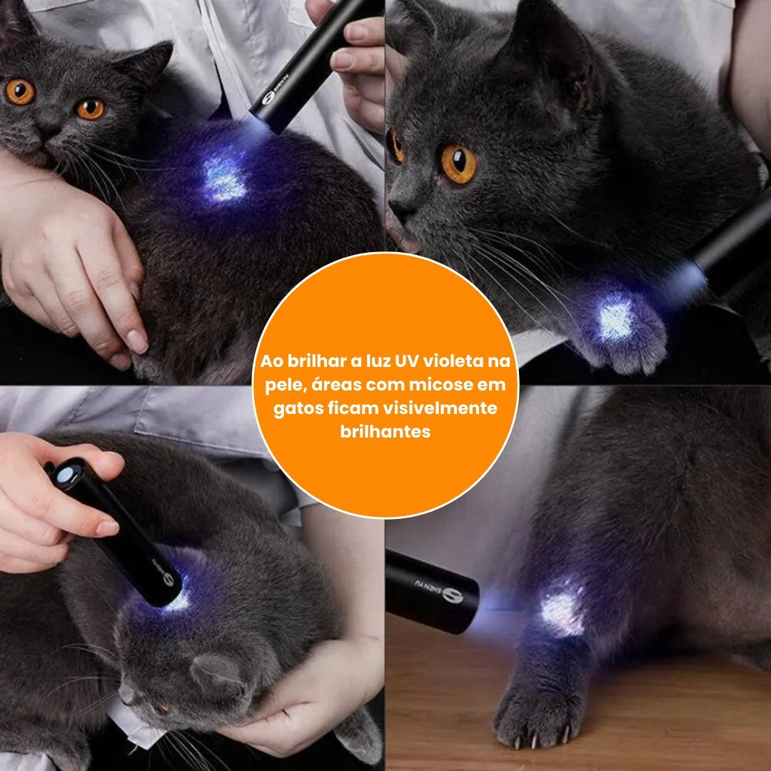 Luz de Detecção de Fungos UV para Pet Preto A - Luz UV - 01
