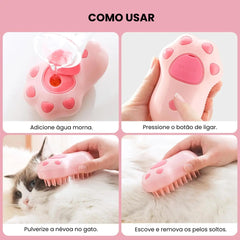 Escova a Vapor 3 em 1 para Cães e Gatos - Elebri Marrom A - ESCOVA - 03