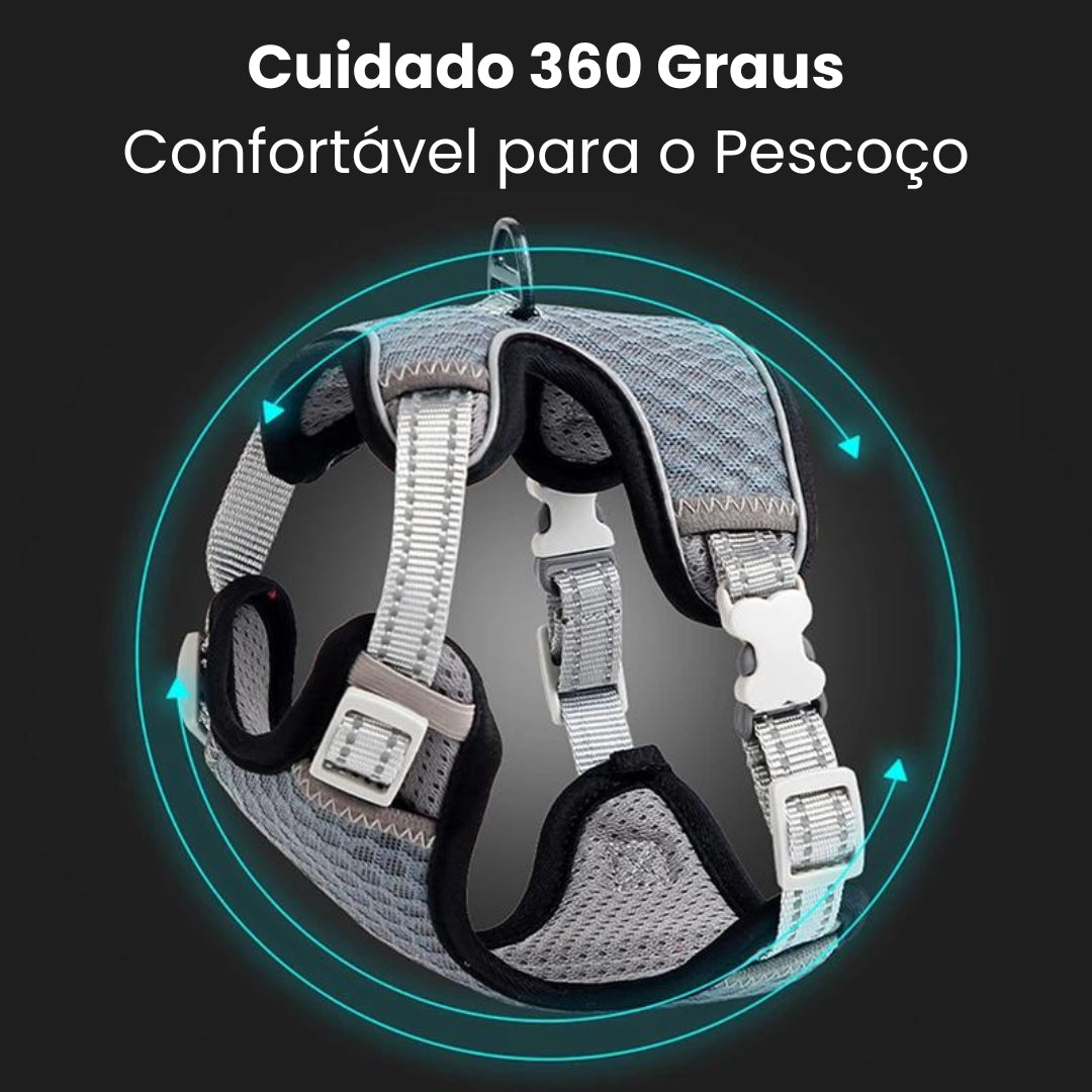 Peitoral Com Guia Para Gato - Nova C - PEITORAL GATO - 01