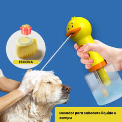 Dispensador Automático de Espuma para Pet Pato + Escova de banho A - ESPUMA - 01