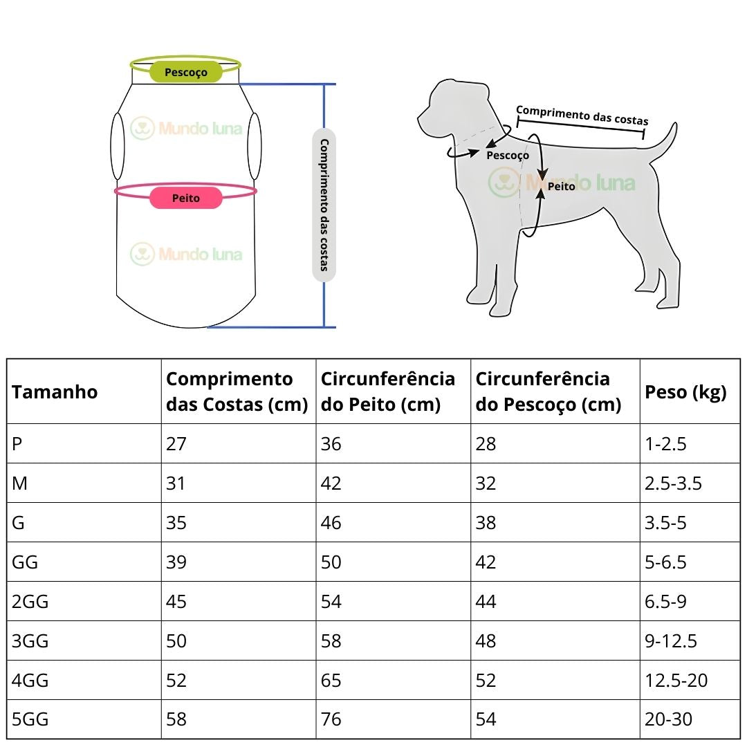 Jaqueta Acolchoada Impermeável com Zíper para Cães