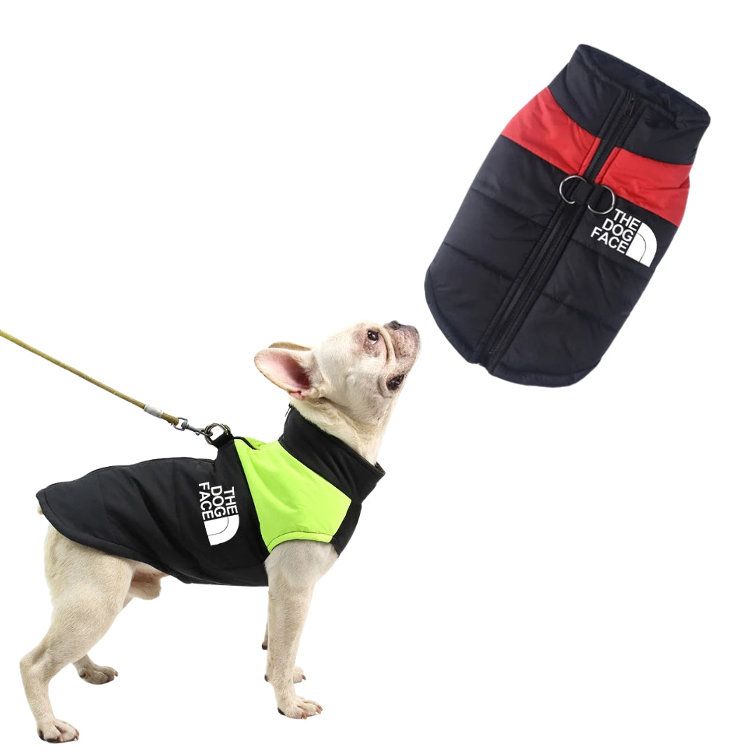 Jaqueta Acolchoada Impermeável com Zíper para Cães Vermelho / P R - roupas - 07