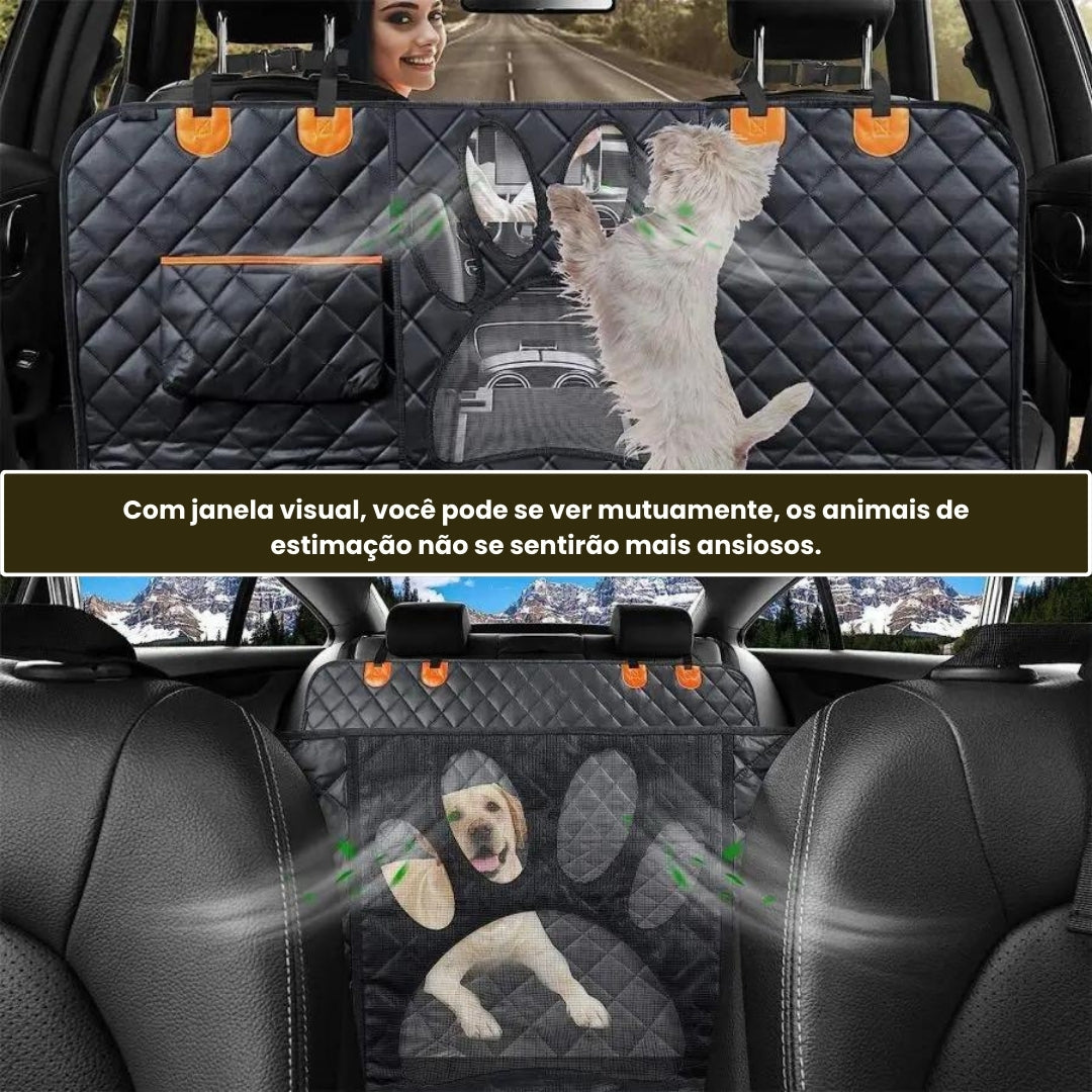 Capa de Carro para Cachorro - Capix Preto e Laranja A - Assento carro - 14