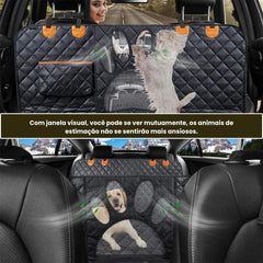 Capa de Carro para Cachorro - Capix Preto e Laranja A - Assento carro - 14