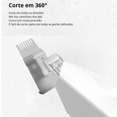 Aparador de Pelos de Patas de Cães e Gatos - ROJECO Branco A - Aparador pelos pe - 01