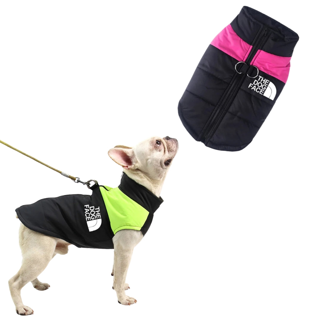 Jaqueta Acolchoada Impermeável com Zíper para Cães Rosa / P R - roupas - 07