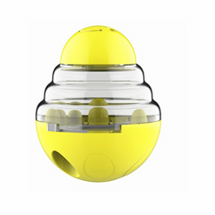 Brinquedo interativo para cães e gatos com dispenser de ração EggToy Amarelo BI - 02
