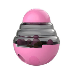 Brinquedo interativo para cães e gatos com dispenser de ração EggToy Rosa BI - 02