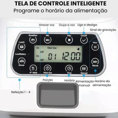 Alimentador automático para Pets com Wifi