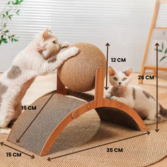 Arranhador para Gatos com Bola Giratória P 36x25x20cm A - Arranhador - 03