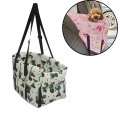 Assento Pet para Apoio de Braço Central do Carro Booster 45x25x25cm / Verde - Arvores A - Assento Carro - 01
