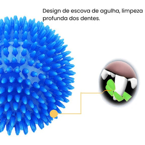 Bola Mastigável para Limpeza de Dentes de Cães