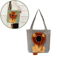 Bolsa de Transporte para Gatos Estilo Leãozinho Cinza A -Bolsa - 01